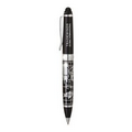 Bettoni Ballpoint Stylus Pen w/ Chrome World Map Barrel